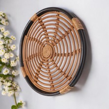 Ocean Point El Yapımı Rattan Duvar Dekoru Doğal ve Eşsiz Tasarım Bohem 40CM Oceanpoint