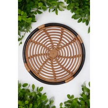 Ocean Point El Yapımı Rattan Duvar Dekoru Doğal ve Eşsiz Tasarım Bohem 40CM Oceanpoint