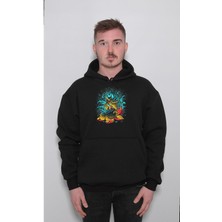 BUMETA Fish Balık Retro Koi Balığı Sweatshirt  Kapüşonlu Hoodie