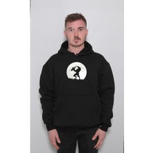 BUMETA Kurt Wolf Saksafon Music Dolunay Sweatshirt  Kapüşonlu Hoodie