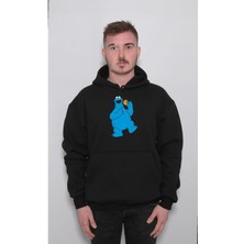 BUMETA Susam Sokağı Sesame Street Kurabiye Canavarı Sweatshirt  Kapüşonlu Hoodie