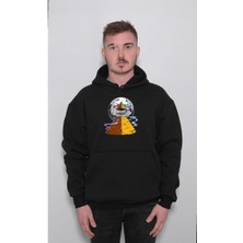 BUMETA Mısır Piramit Uzay Gemisi Cosmos Space Egypt Sweatshirt  Kapüşonlu Hoodie