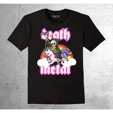 BUMETA Death Metal Rock Unicorn Tek Boynuz Music Tişört Çocuk T-Shirt