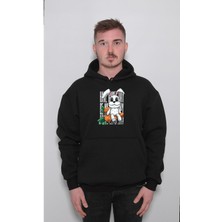 BUMETA Tavşan Havuç Be Nice Be Happy Rabbit Sweatshirt  Kapüşonlu Hoodie