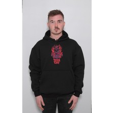 BUMETA Totem Cat Okuyan Şeytan Kedi Devil Sweatshirt  Kapüşonlu Hoodie