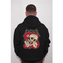 BUMETA Metallica Skull Battery Guitar Electro Sweatshirt  Kapüşonlu Hoodie