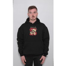 BUMETA Metallica Skull Battery Guitar Electro Sweatshirt  Kapüşonlu Hoodie