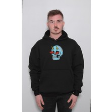 BUMETA Skull Kuru Kafa Şimşek Unicorn Sweatshirt  Kapüşonlu Hoodie