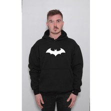 BUMETA Batman Logo Kara Şovalye Süper Kahraman Sweatshirt  Kapüşonlu Hoodie