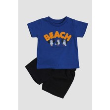 Chicsy Baby Beach Nakışlı Kuş Baskı Desenli 2'li Takım