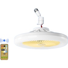 Ohargo Yeni LED Fan Işığı E27 Vidalı Üç Renkli Uzaktan Kumanda Ayarlanabilir Fan Işığı (Yurt Dışından)