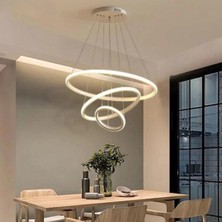 Elektroyou Robin 3'lü Beyaz Beyaz Ledli Modern Avize