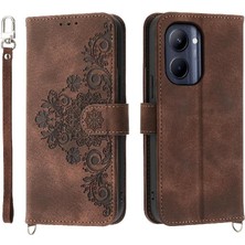 Colorful Shop Realme C33 Darbeye Dayanıklı Kabartmalı Çoklu Kredi Kartı Yuvaları Için Flip Case (Yurt Dışından)