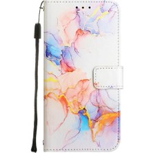 Colorful Shop Infinix Not 40 Pu Deri Kickstand Mermer Desen Cüzdan Için Kılıf (Yurt Dışından)