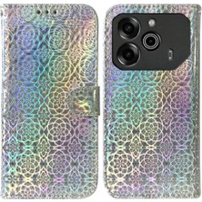 Colorful Shop Tecno Pova 6 Pro 5g Için Flip Case Kart Yuvası Standı Tutucu Glitter Renkli (Yurt Dışından)