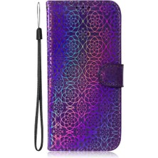 Colorful Shop Tecno Pova 6 Pro 5g Için Flip Case Kart Yuvası Standı Tutucu Glitter Renkli (Yurt Dışından)