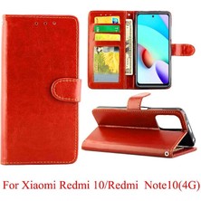 Colorful Shop Xiaomi Redmi Için Flip Case 10 Pu Deri Darbeye Dayanıklı Kart Tutucu Manyetik (Yurt Dışından)