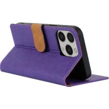 Colorful Shop IPhone 15 Için Flip Case Pro Anti Kayma Yan Cep Manyetik Kapatma Çift (Yurt Dışından)