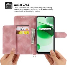 Colorful Shop Realme C30 Kabartmalı Bileklik Çoklu Kredi Kartı Yuvaları Için Flip Case (Yurt Dışından)