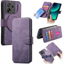 Colorful Shop Xiaomi 13T Mıknatıs Koruyucu Malzeme Için Flip Case Retro Kart Standı Cüzdan (Yurt Dışından)