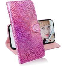 Colorful Shop IPhone 16 Için Flip Case Cüzdan Kılıf Glitter Renkli Standı Tutucu Kart Pu (Yurt Dışından)