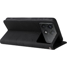 Colorful Shop Xiaomi Poco F6 Pro Dikiş Renk Flip Folio Kitap Kickstand Için Flip Case (Yurt Dışından)