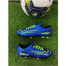 Sprit 001 Erkek Çocuk Krampon Futbol Ayakkabısı Mavi - Sarı