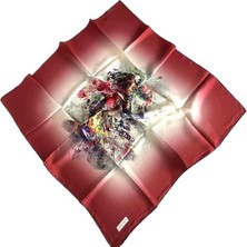 Pierre Cardin Tivil İpek Eşarp 8528438 - 913 - 35586 Kırmızı Karışık Desen