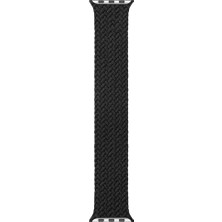 ZORE Apple Watch 38MM Uyumlu Kordon Hasır Örgü Esnek Krd-32 Medium Kayış, Gri