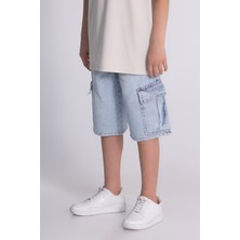 Dmb Boys & Girls Kargo Cepli Bermuda Erkek Çocuk Kot Şort