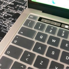 ZORE Apple Macbook 16' Touch Bar Uyumlu A2141 Zore Klavye Koruyucu Transparan Buzlu Silikon Ped