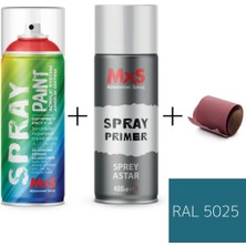 MxS Sprey+Astar Özel Yapım Akrilik Sprey Boya Seti 400 ml (Araba-Metal-Plastik-Ahşap) + Zımpara