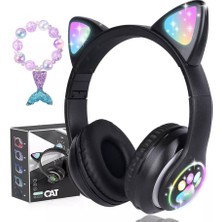 Hsmy LED Işıklı Bluetooth Cat Ears Kablosuz Kulaklık (Yurt Dışından)