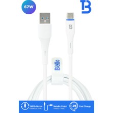 Bello BA-01 Type-C USB Hızlı Şarj Data Kablosu 67W 1.2m