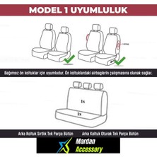 Dodge Journey 2008 ve Sonrası Uyumlu Style Serisi Araba Koltuk Kılıfı Takımı Pamuklu Deri Detay