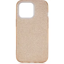 ZORE Apple iPhone 13 Pro Uyumlu Kılıf Zore Shining Silikon, Gold