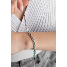Silvano Jewelry 925 Ayar Gümüş Damla Model Suyolu Bileklik