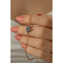 Silvano Jewelry 925 Ayar Gümüş Yonca Bileklik