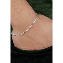 Silvano Jewelry 925 Ayar Gümüş Figaro Zincir Bileklik