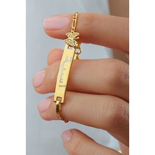 Silvano Jewelry 925 Ayar Gümüş Kelebekli Isimli Çocuk Bilekliği