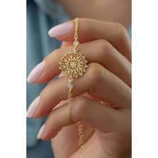 Silvano Jewelry 925 Ayar Gümüş Motifli Yuvarlak Bileklik