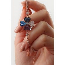 Silvano Jewelry 925 Ayar Gümüş Renkli Nazar Boncuklu Bileklik