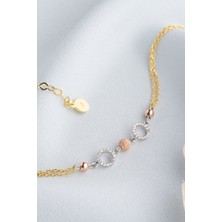 Silvano Jewelry 925 Ayar Dorika Çift Zincirli Bileklik