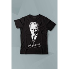 Kendim Seçtim Atatürk 10 Kasım Gazi Mustafa Kemal 100. Yıl 1938 Baskılı Siyah T-Shirt Çocuk Tişört
