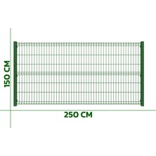 KONAK TEL ÇİT SİSTEMLERİ PANEL ÇİT TAKIM (1 ADET PANEL ÇİT TELİ 150X250 CM + 1 ADET PANEL ÇİT DİREĞİ)