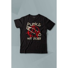 Kendim Seçtim Punk Is Not Dead Rock Sokak Street Culture Baskılı Siyah T-Shirt Çocuk Tişört