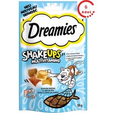 Dreamies Shakeups Multivitaminli Deniz Ürünleri Kedi Ödül Maması 55 gr x 6 Adet