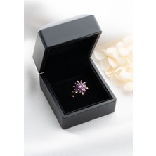 Silvano Jewelry 925 Ayar Gümüş Ayarlanabilir Lotus Çiçeği Yüzük