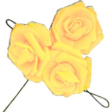 Pastry Planet Pasta Üstü Gül Süs 25 Adet (Sarı)