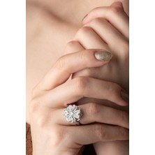 Silvano Jewelry 925 Ayar Dönen Yonca Gümüş Yüzük